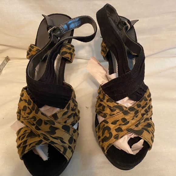 G21 heels black / animal print size 7 new - Picture 3 of 12